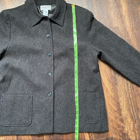 Pendleton shacket gray size 14P pockets - Picture 9 of 10